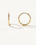 Plain Huggie, 18K Gold Vermeil, shown front and side